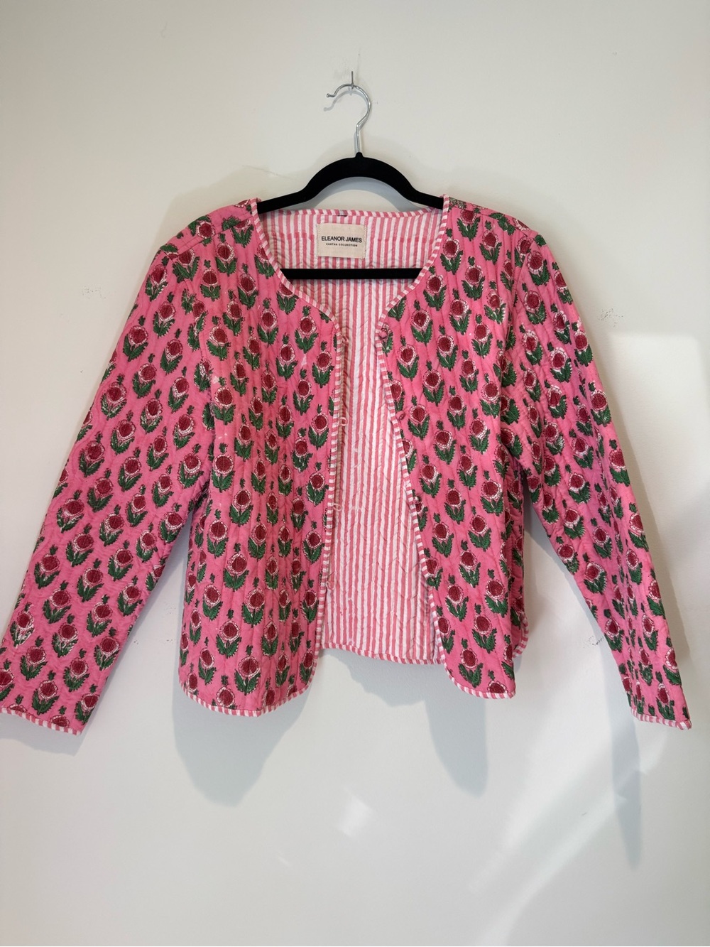 Eleanor James Pink Quilted Floral Jacket